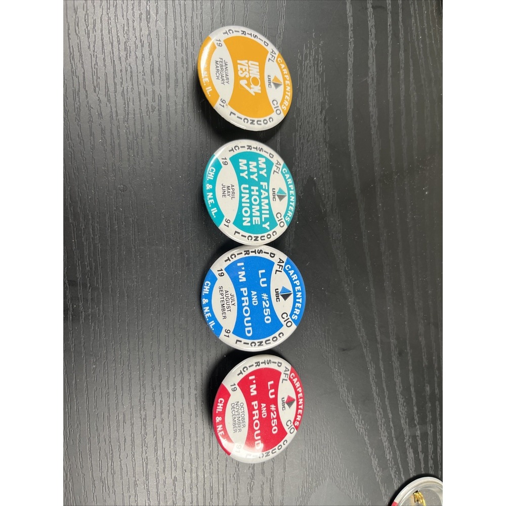 Carpenters District Council 1991 Chicago‎ & N.E. IL Pins lot of 4